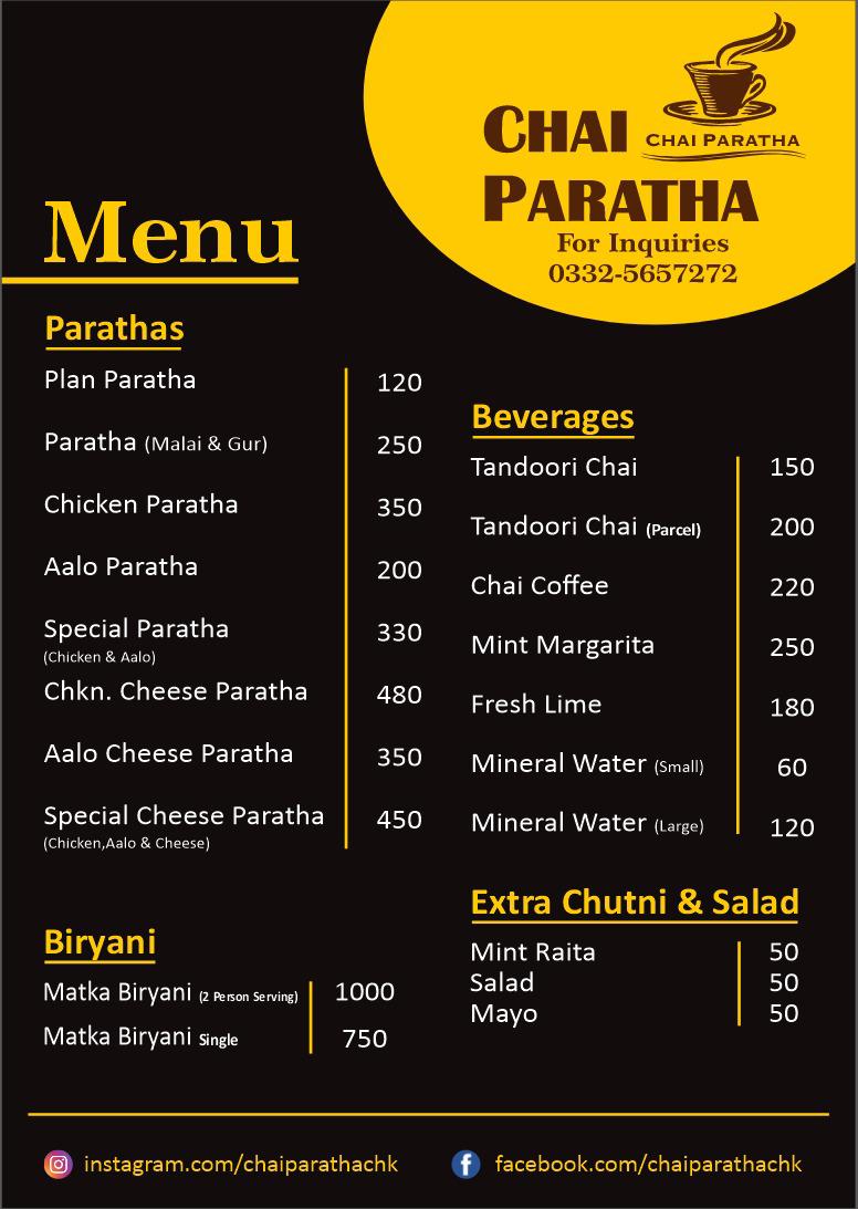 Chai Paratha Chakwal Menu 2026 – Tandoori Chai, Chicken Cheese Paratha & Matka Biryani - Image 3