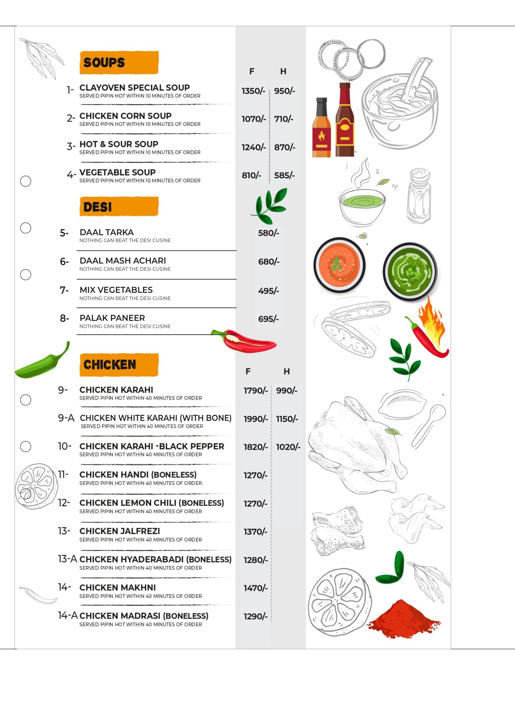 Clay Oven Chakwal Complete Menu & Price List 2026 – BBQ, Tandoor & More - Image 11