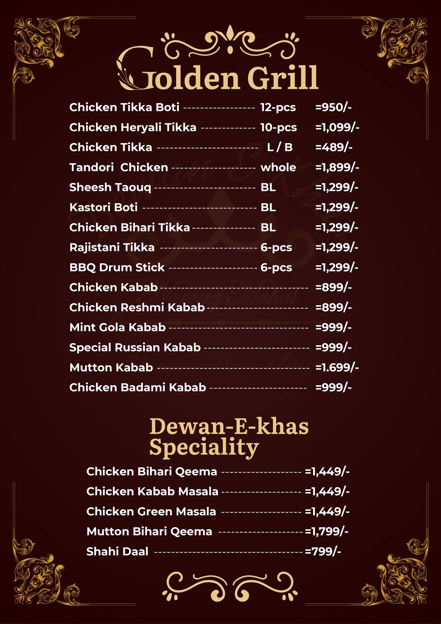 Dewan e Khas Balkasar Menu with Prices 2026 – Contact Number, Buffet Price, Location & Reviews - Image 6
