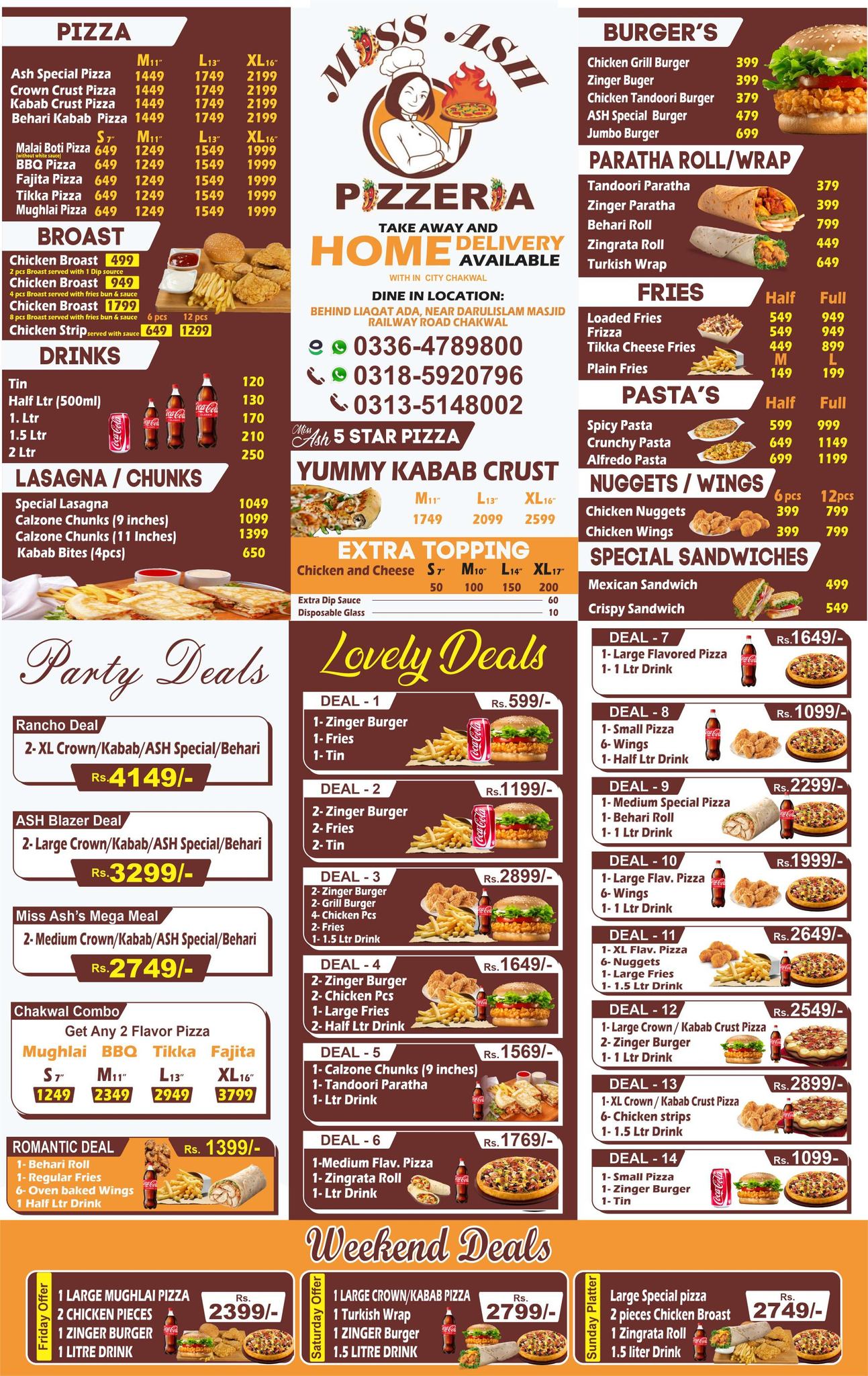 Miss Ash Pizzeria Chakwal Menu 2026 – Prices, Deals & Contact - Image 2