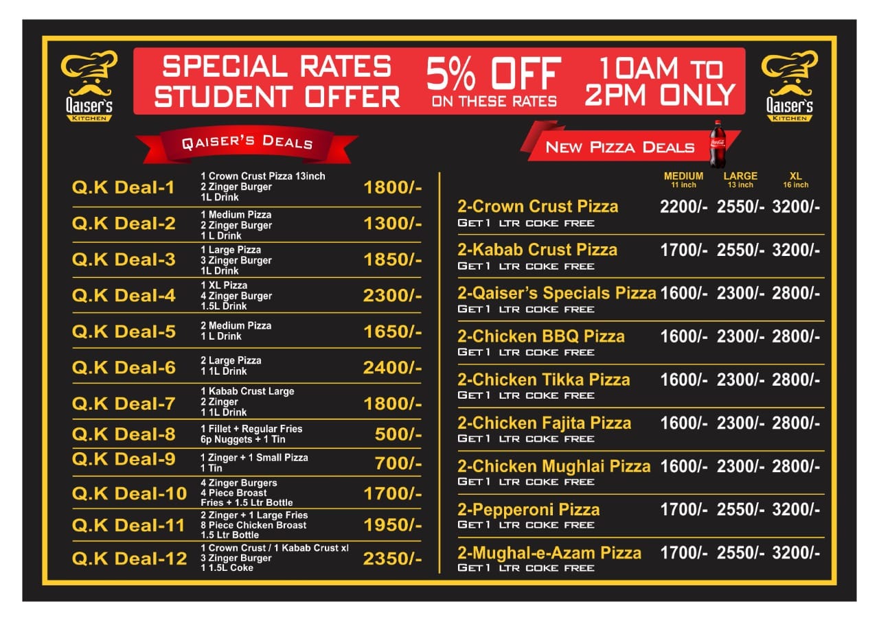 Qaiser’s Kitchen Chakwal Menu 2026 – Prices, Deals & Contact - Image 2