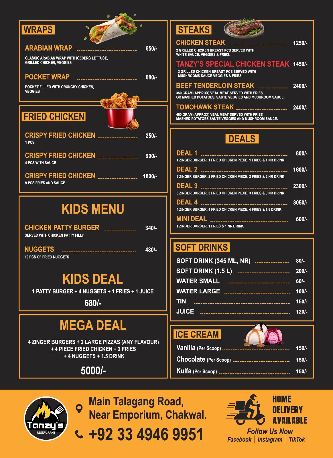 Tanzy’s Restaurant Chakwal Menu with Prices 2026 | Deals, Location, Contact & Reviews - Image 11