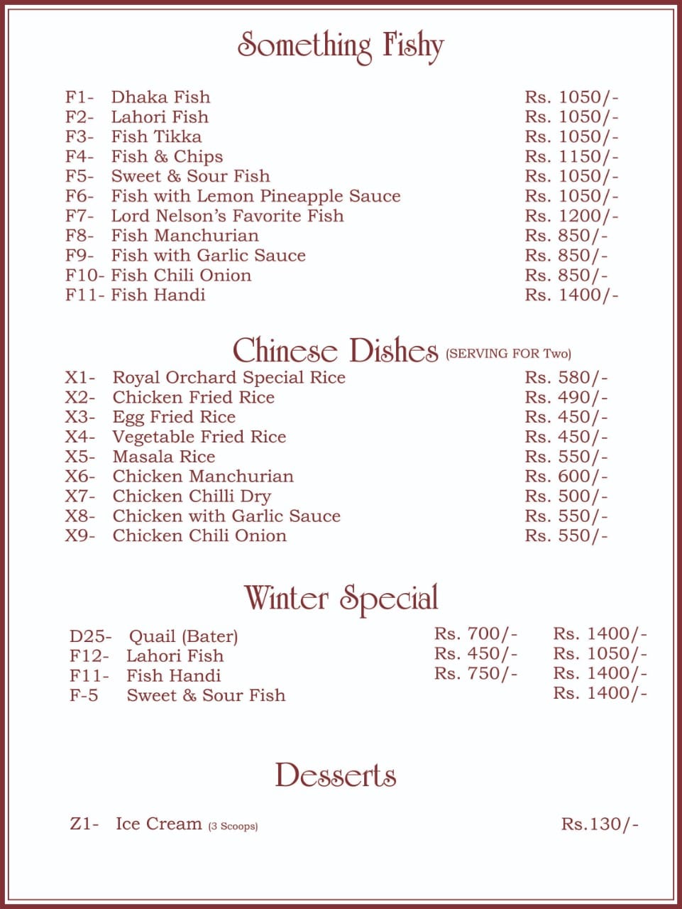 The Royal Orchard Chakwal Menu 2026 – Prices, Buffet & Complete Guide - Image 3