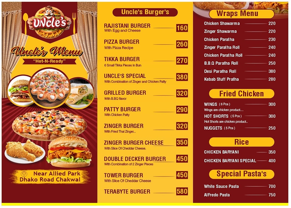 Uncle Pizza Chakwal Menu 2026 – Prices, Deals & Contact Number - Image 3