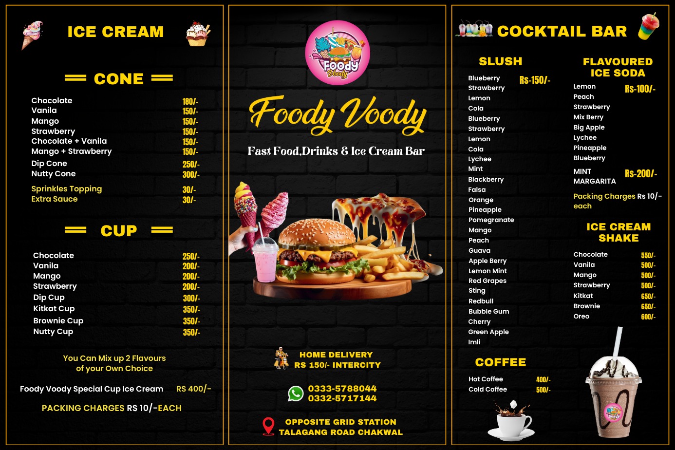 Foody Voody Chakwal Menu 2026 – Ice Cream, Pizza, Burgers & Prices - Image 2