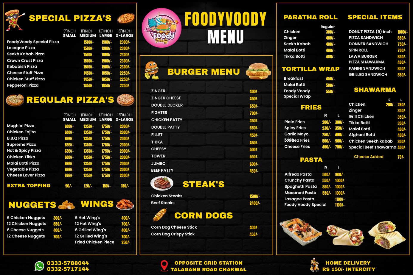 Foody Voody Chakwal Menu 2026 – Ice Cream, Pizza, Burgers & Prices - Image 3